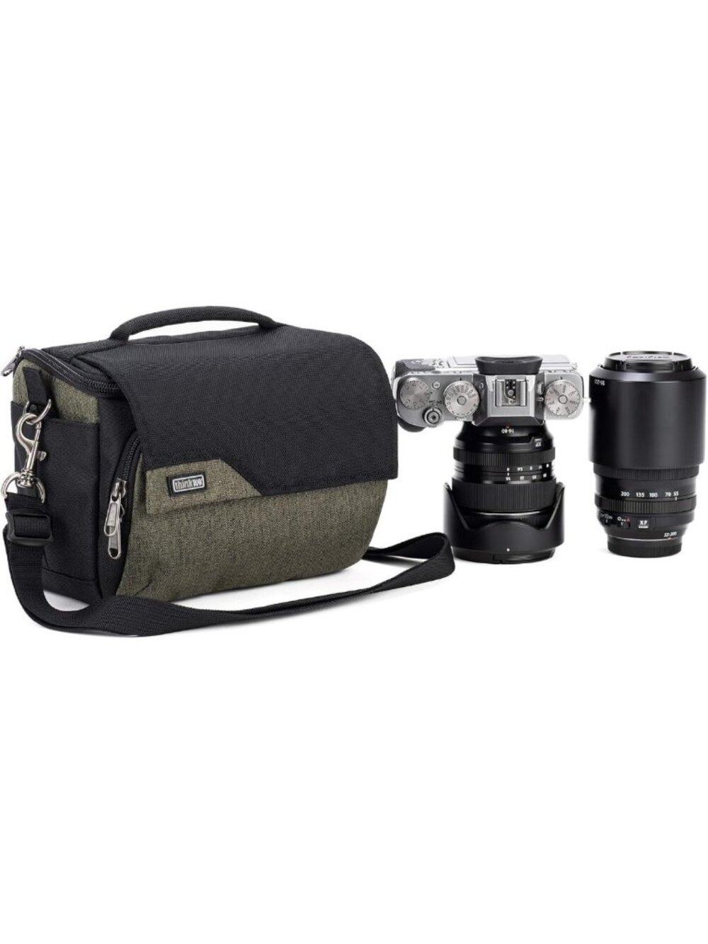 Stylish Medium/Large Mirrorless Camera Bag - Coast Green, Durable & Spacious